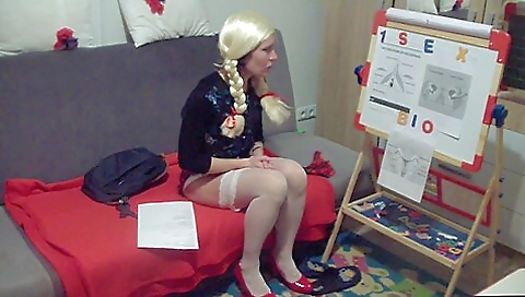 Russian Blond Hair student 18+ Fucks During Lesson Of Anatomy Russian Blond Hair student 18+ Fucks During Lesson Of Anatomy